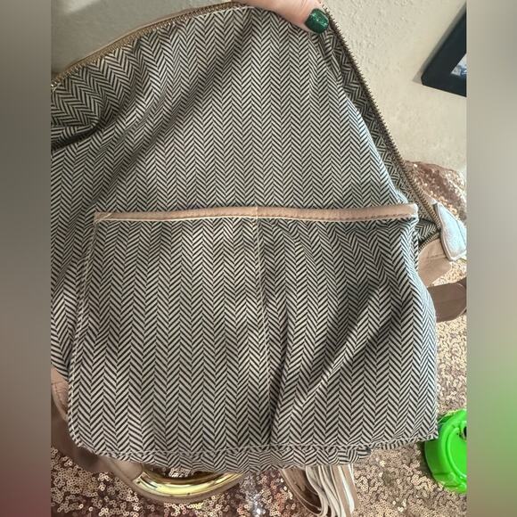 STEVE MADDEN🌟 Mauve with Gold Studs Oversized Boho Shoulder and Handle Bag - Picture 14 of 16